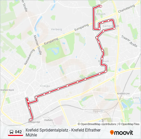 042 Bus Line Map