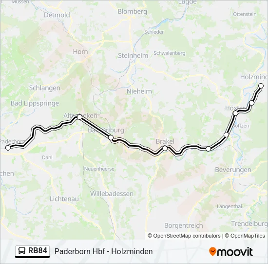 RB84 Bus Line Map