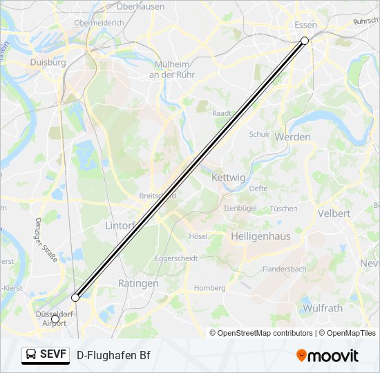 Buslinie SEVF Karte