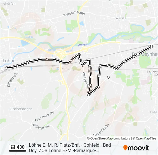 430 Bus Line Map