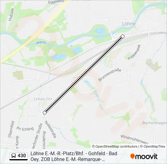 430 Bus Line Map