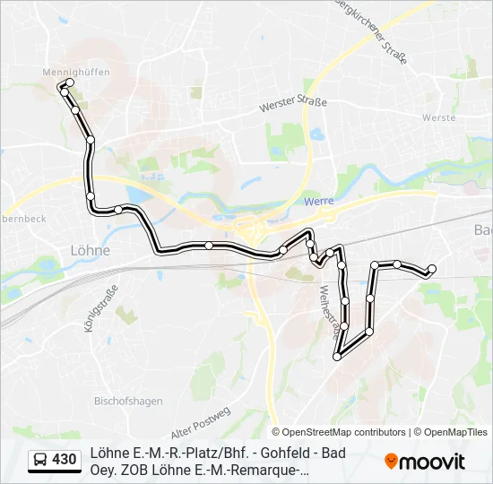 430 Bus Line Map