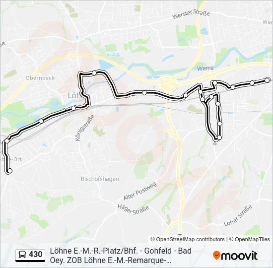 430 Bus Line Map