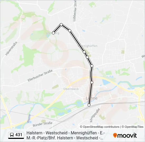 431 Bus Line Map
