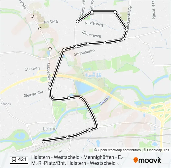 431 Bus Line Map