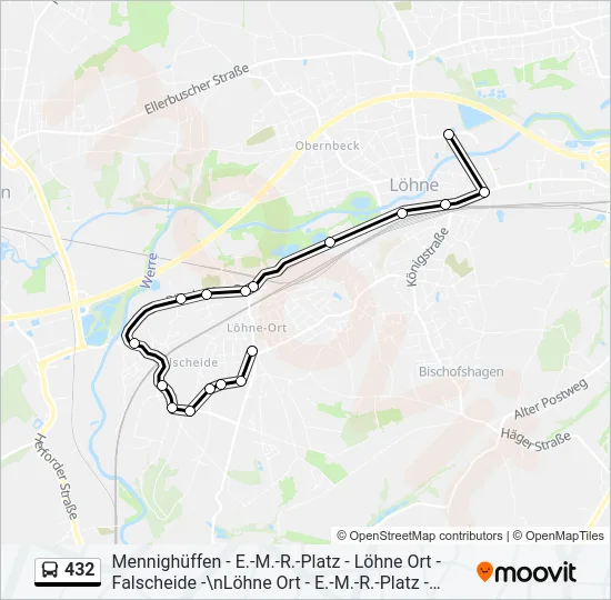 432 Bus Line Map