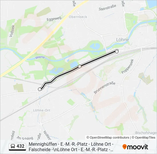 432 Bus Line Map