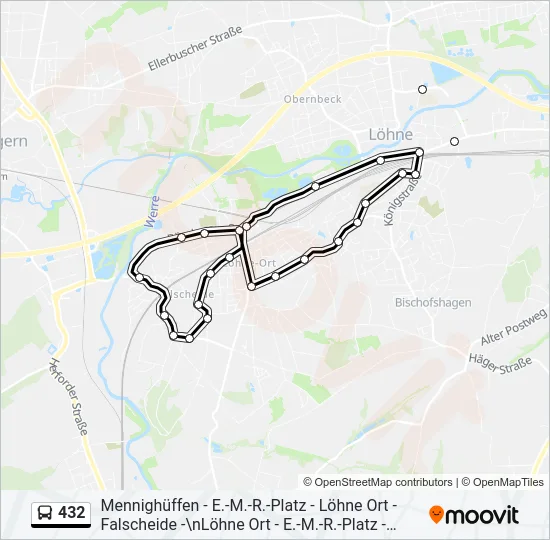 432 Bus Line Map