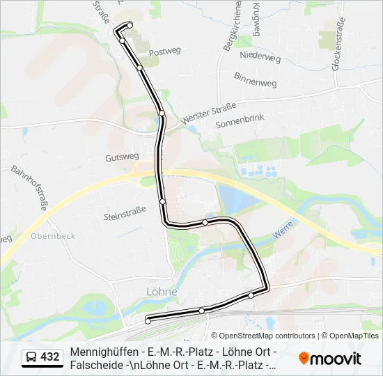 432 Bus Line Map