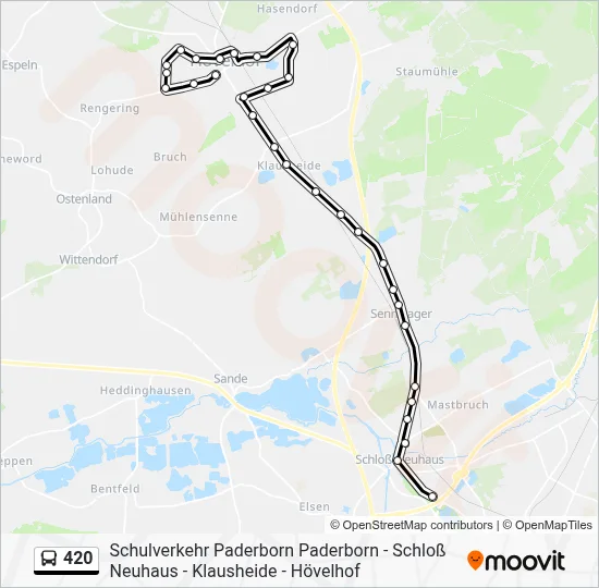 420 Bus Line Map