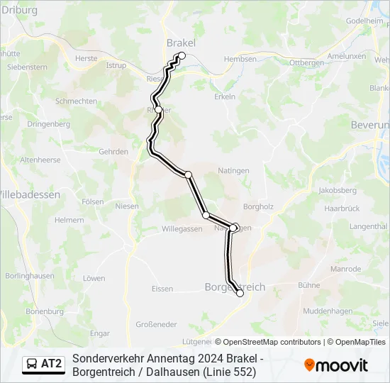 AT2 Bus Line Map