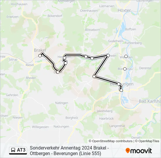AT3 Bus Line Map