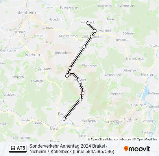 AT5 Bus Line Map