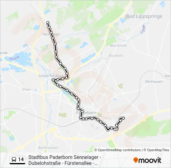 Автобус 14: карта маршрута