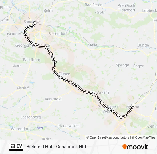 Автобус EV: карта маршрута