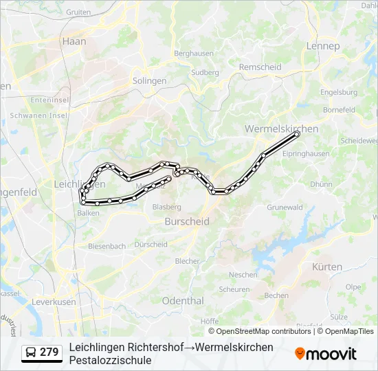 279 Bus Line Map