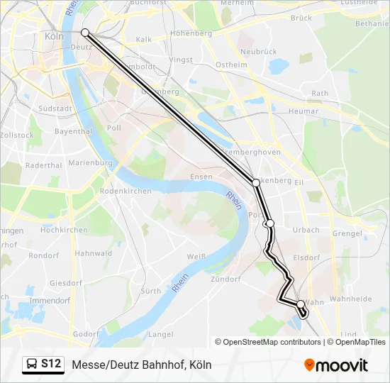 S12 Bus Line Map
