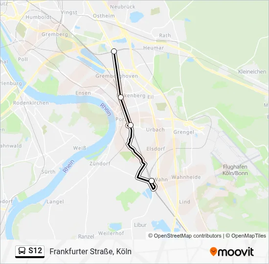 S12 Bus Line Map