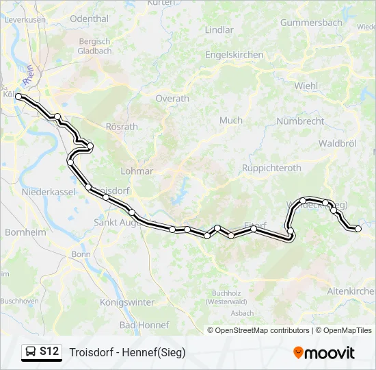 S12 Bus Line Map