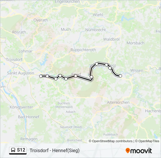 S12 Bus Line Map