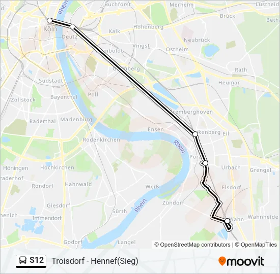 S12 Bus Line Map
