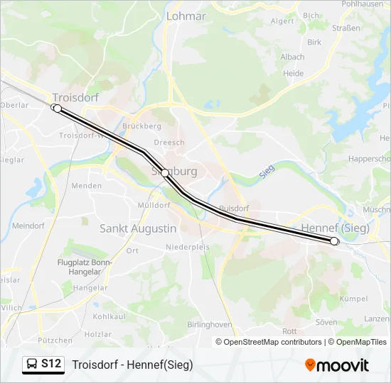 S12 Bus Line Map