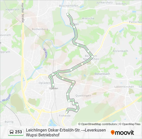 253 Bus Line Map