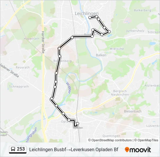 253 Bus Line Map