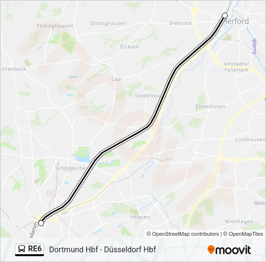 RE6 Bus Line Map