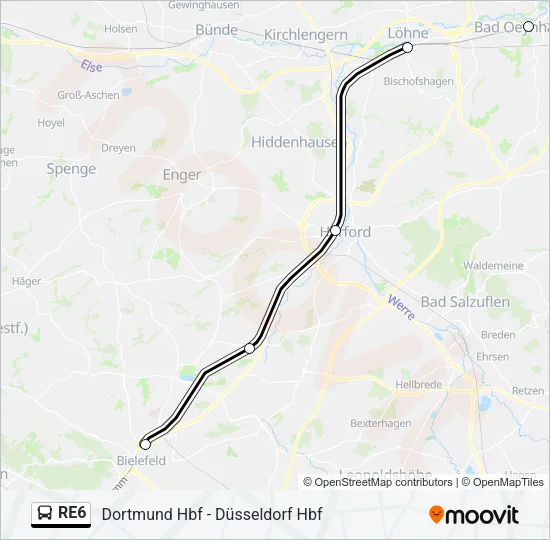 RE6 Bus Line Map