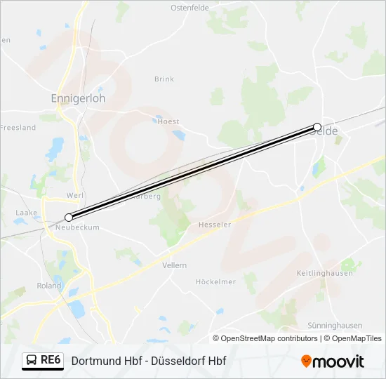 RE6 Bus Line Map