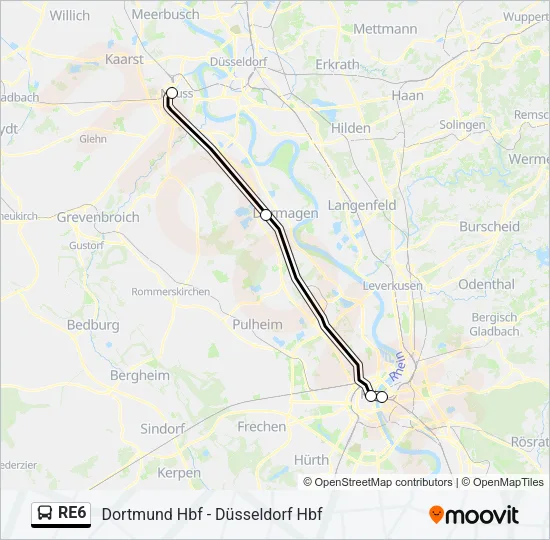 RE6 Bus Line Map