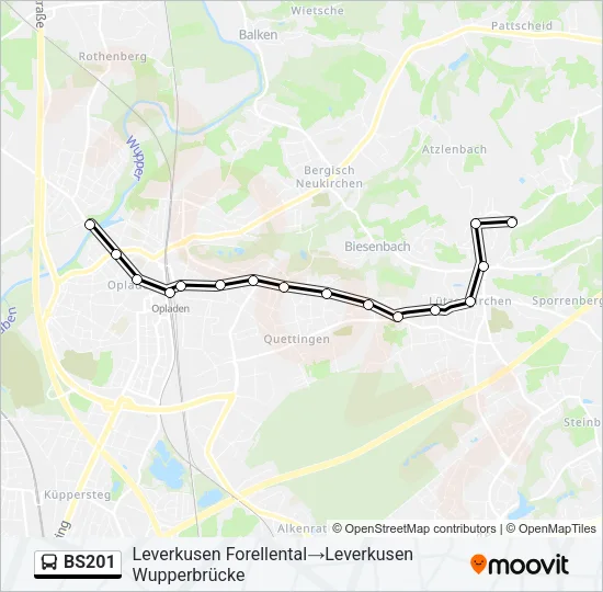 BS201 Bus Line Map