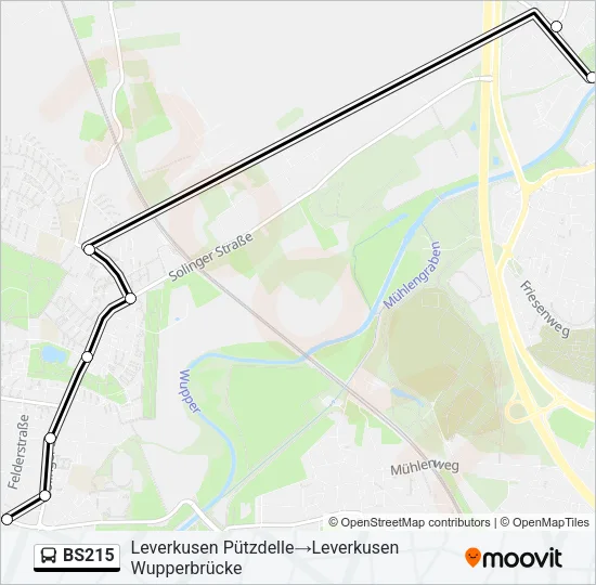BS215 Bus Line Map