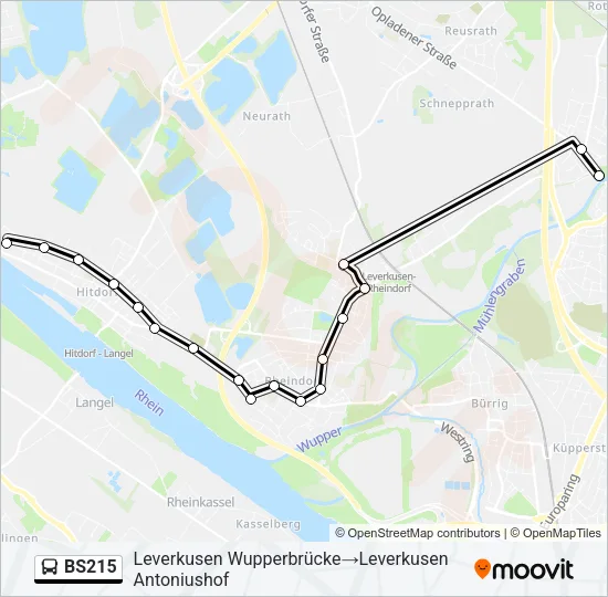BS215 Bus Line Map