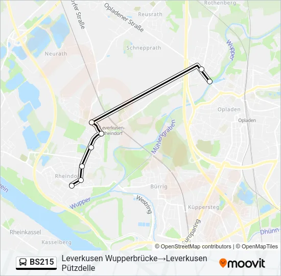 BS215 Bus Line Map