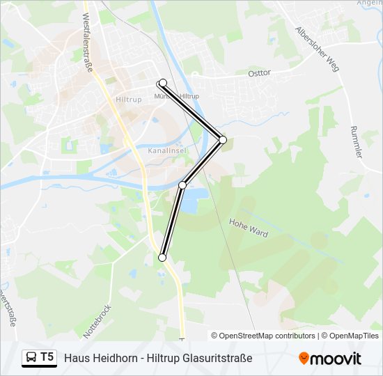 T5 Bus Line Map