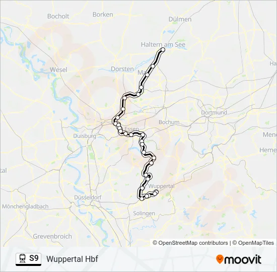 S9 Train Line Map
