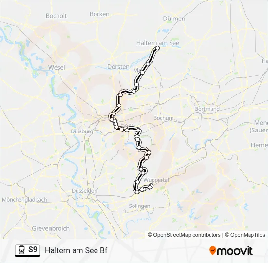 S9 Train Line Map