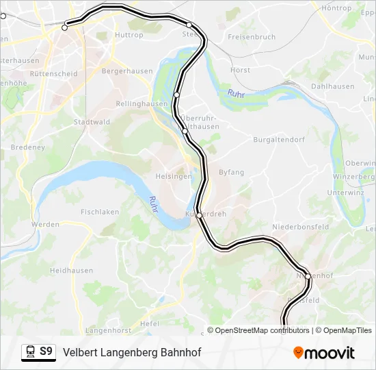 S9 Train Line Map