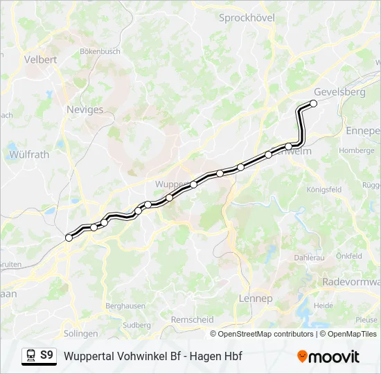 S9 Train Line Map