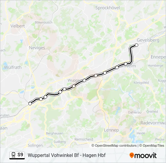 S9 Train Line Map