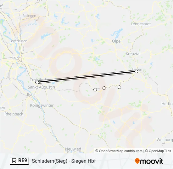 RE9 Bus Line Map