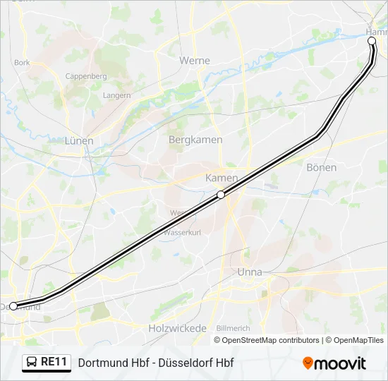 RE11 Bus Line Map