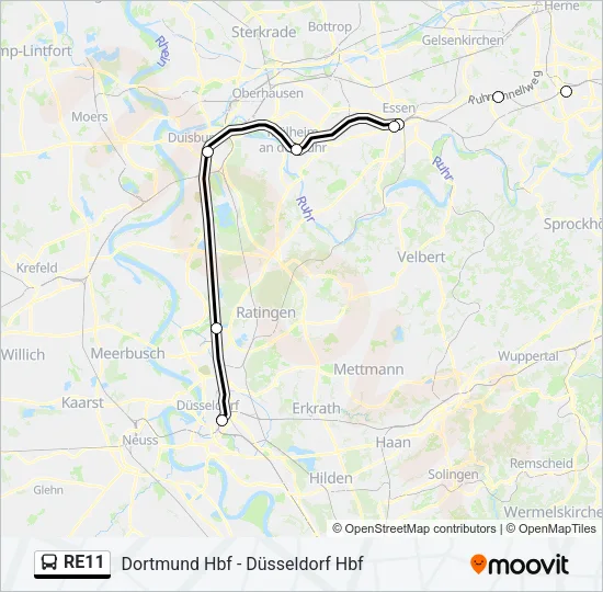 RE11 Bus Line Map