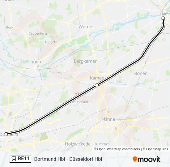 RE11 Bus Line Map