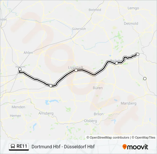 RE11 Bus Line Map