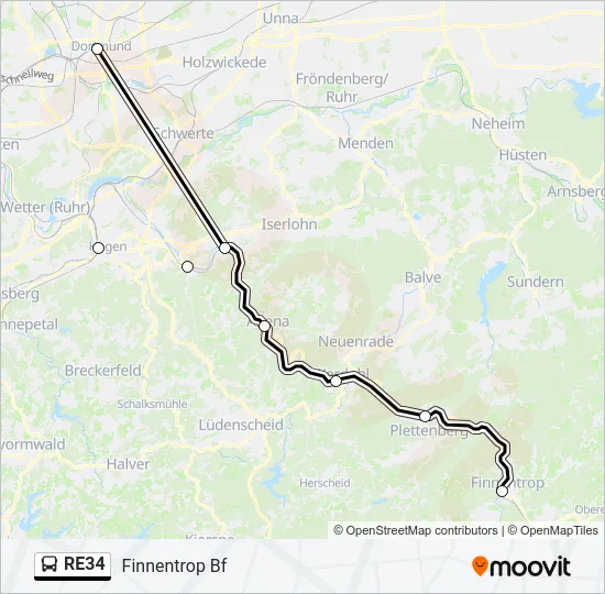 RE34 Bus Line Map