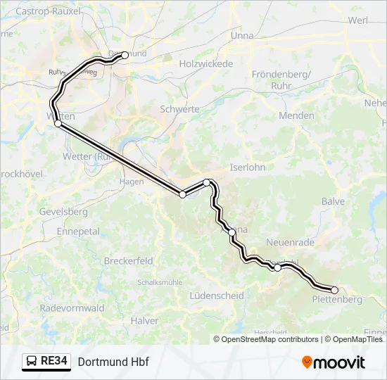 RE34 Bus Line Map