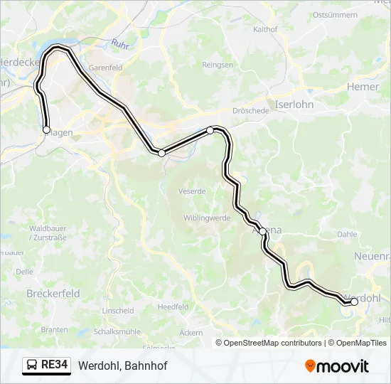 RE34 Bus Line Map